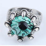 Silver Tone Adjustable  Claw Devil Eye Ring R73 Size P+ Choice of Colours