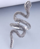 Silver Tone Large Snake Ring R45