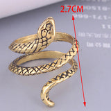 Antique Gold Tone Snake Ring R46