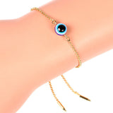 Gold Tone Bracelet With Resin Evil Eye B26