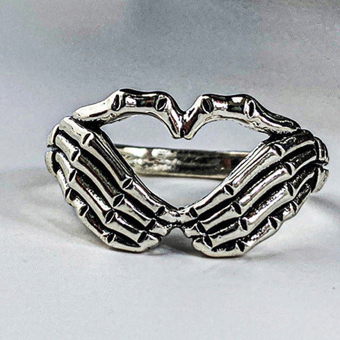 Silver Vintage Tone Heart Keep Of Faith Size P Ring  R34