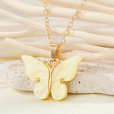 Gold Tone Chain With Size 2 Butterfly - Choice of Colours N2