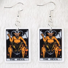 Resin 'The Devil' Tarot Earrings E144