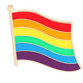 Enamel Pride Rainbow Flag Shape Pin Badge P6