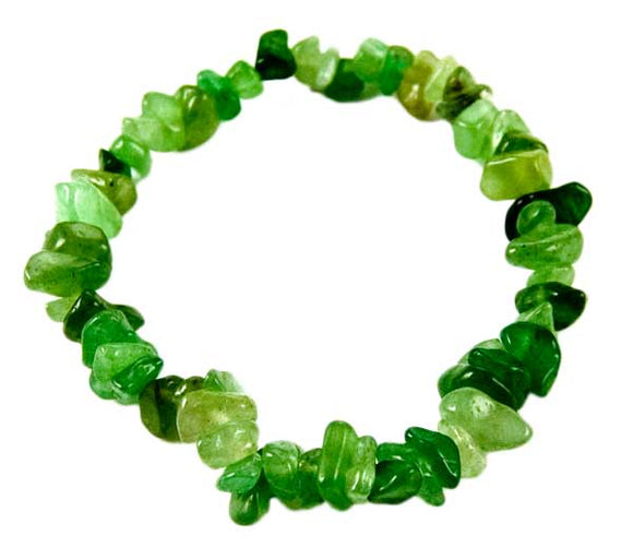 Green Aventurine Crystal Chip Elasticated Bracelet B44