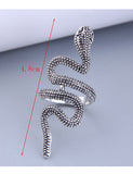 Silver Tone Large Snake Ring R45