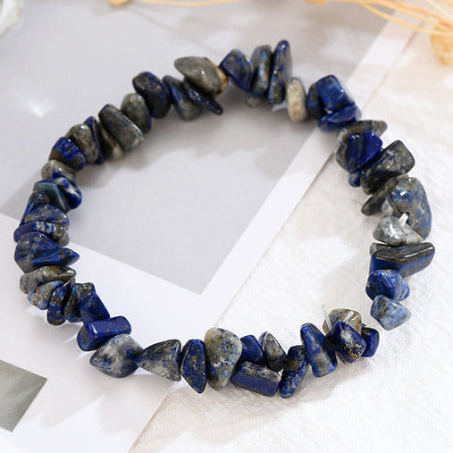 Sodalite Crystal Chip Stretch  Bracelet B28