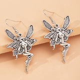 Silver Tone Fairy Drop Earrings E197