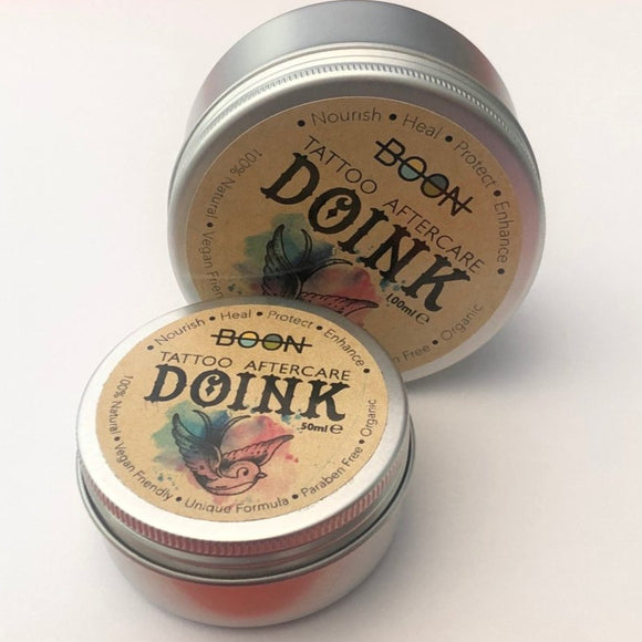 DOINK Tattoo Aftercare Cream 100% Natural - Vegan Friendy 50ml/100ml