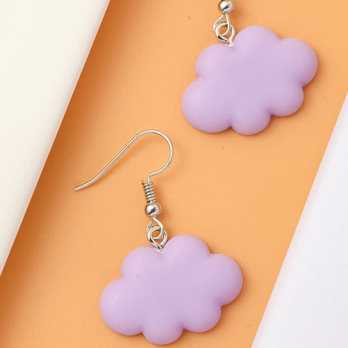 Acrylic Lilac Small Cloud Earrings E95