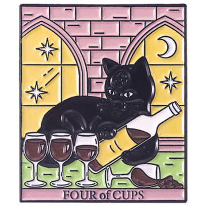 The 4 Of Cups Tarot Pin Badge P16