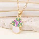 Gold Tone Small Flower Mushroom Alloy  Necklace N5 Choice of Colours