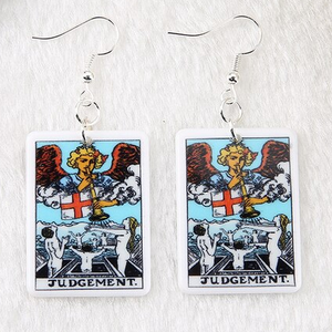 Resin 'Judgement' Tarot Earrings E148