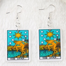 Resin 'The Star' Tarot Earrings E145