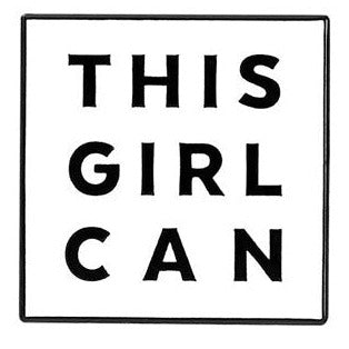 Enamel White This Girl Can Pin Badge P5