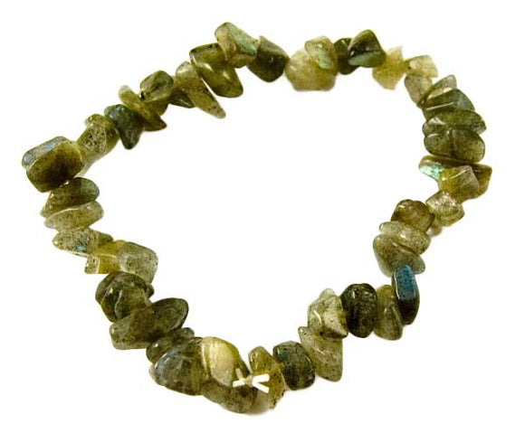 Labradorite Crystal Chip Elasticated Bracelet B38