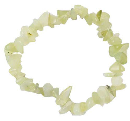 New Jade/Serpentine Crystal Chip Elasticated Bracelet B39