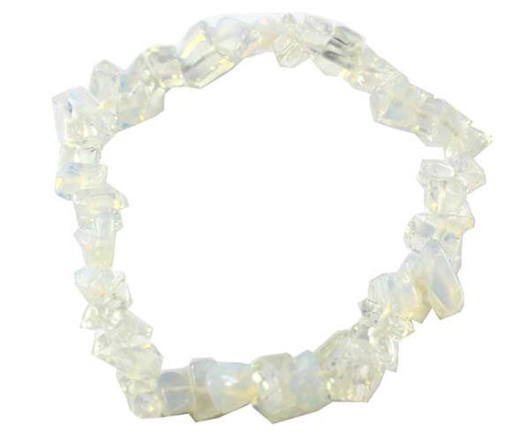 Opalite Crystal Chip Elasticated Bracelet B35